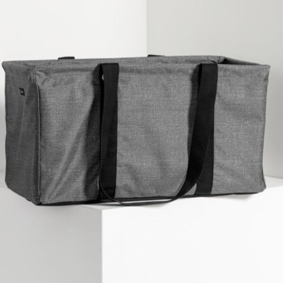 thirty-one Handbags - Large Utility Tote-Charcoal Crosshatch-NWOT